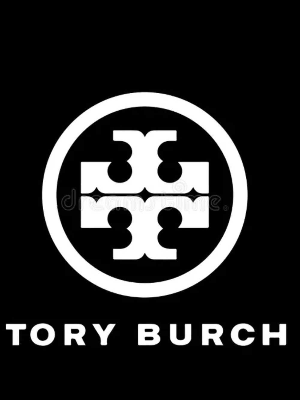 Tory Burch Black and White Logo Accent Plaque